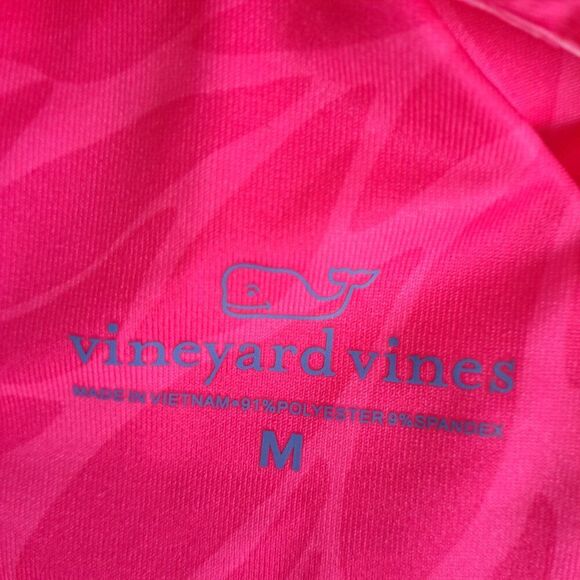 Vineyard Vines Women's In Full Bloom Sankaty Swing Dress Neon Pink UPF 50 Sz M - Picture 7 of 9